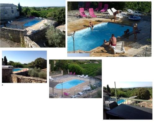 Bazén v ubytovaní Charmante location avec piscine partagée à Orgnac-l'Aven, 60 m²tr alebo v jeho blízkosti