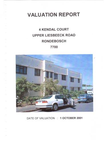 un folleto para un tribunal de alquiler de los señores de la carretera de Leepereper superior en no4 Kendal court, en Ciudad del Cabo