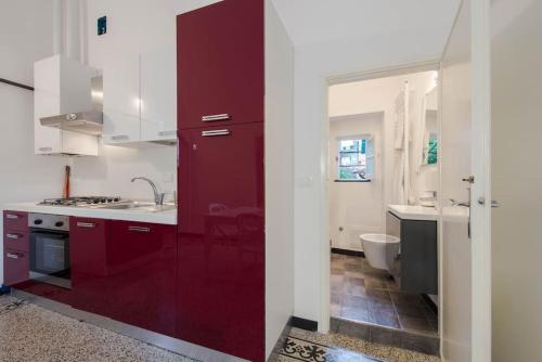 A bathroom at Sea View, in the old town Santo Stefano Al Mare