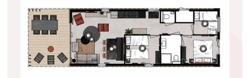 Pelan lantai bagi Luxe vakantielodge in Callantsoog aan zee