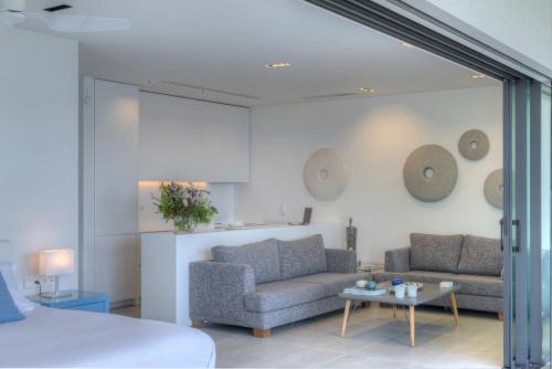 Χώρος καθιστικού στο Luxury Villas Skiathos