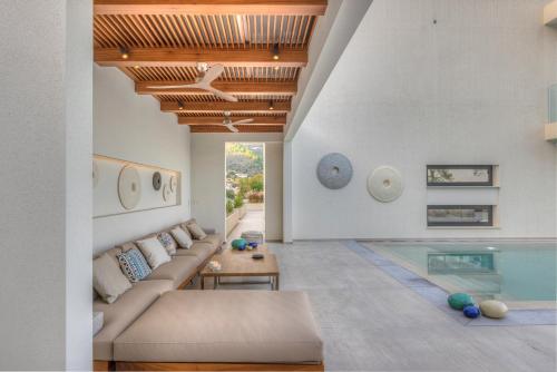 Χώρος καθιστικού στο Luxury Villas Skiathos