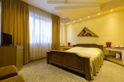加拉茨的住宿－Vila Classic，酒店客房,配有床和电视