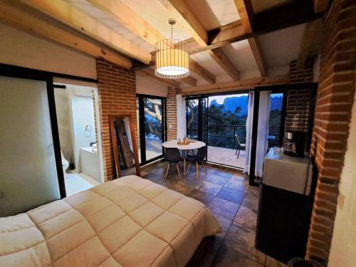 Ein Bett oder Betten in einem Zimmer der Unterkunft Amara Tepoztlán