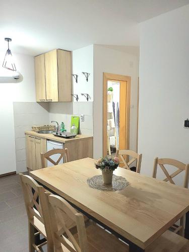 Antić apartmani Stara planinaにあるキッチンまたは簡易キッチン