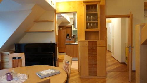 Kuchyň nebo kuchyňský kout v ubytování Biohof Kroisleitner Ferienwohnung Rundumblick