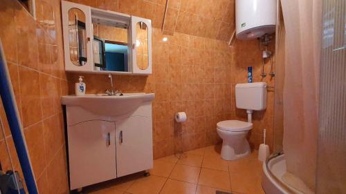 Koupelna v ubytování Holiday home in Balatonmariafürdo 43118