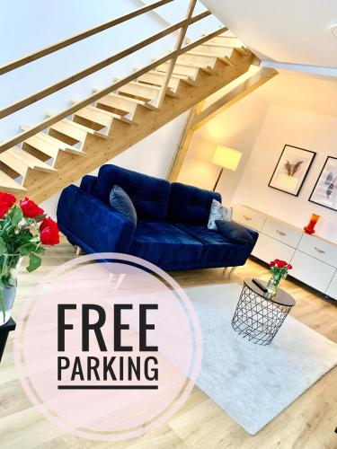 Гостиная зона в Apartament w samym sercu miasta z DARMOWYM PARKINGIEM Pod Złotym Lwem -hotel VI