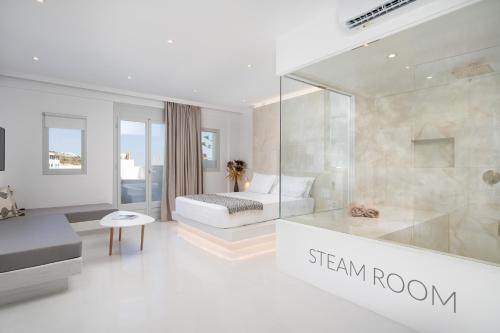 Cycladic Suites tesisinde bir banyo