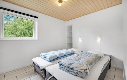 2 Betten in einem Zimmer mit Fenster in der Unterkunft Beautiful Home In Ry With Wifi in Ry