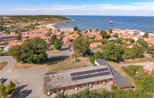 an aerial view of a small town next to the ocean at Cozy Apartment In Allinge With Wifi in Allinge