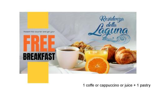 Možnosti snídaně pro hosty v ubytování Residenza della Laguna