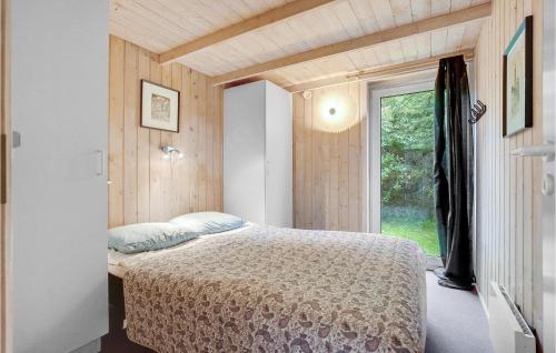 a bedroom with a bed in a room with a window at Cozy Home In Jerup With Kitchen in Jerup