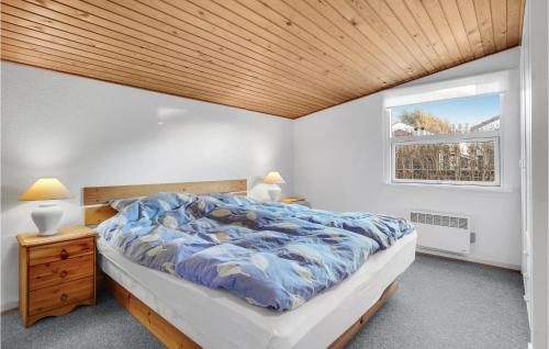 a bedroom with a large bed and a window at Gorgeous Home In Hadsund With Kitchen in Hadsund