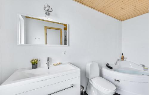 Koupelna v ubytování 4 Bedroom Lovely Home In Skjern