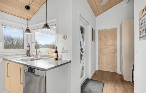 Kjøkken eller kjøkkenkrok på Beautiful Home In Tarm With 3 Bedrooms, Sauna And Wifi