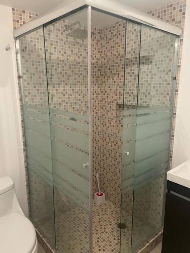 Koupelna v ubytování Departamento cerca del Aeropuerto y Foro sol