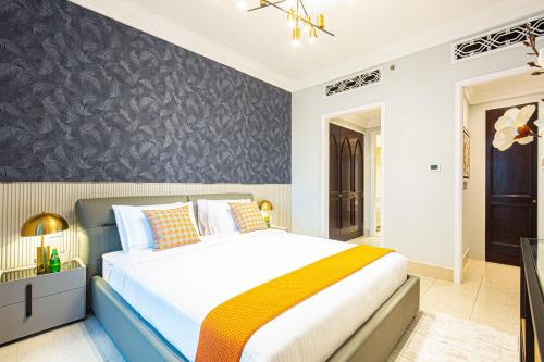 Postelja oz. postelje v sobi nastanitve Tranquil Oasis- 2Bedroom, Connected to Dubai Mall