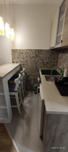 a kitchen with a sink and a counter top at Cozy place in Trebinje