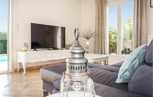 TV a/nebo společenská místnost v ubytování Beautiful Home In Carcassonne