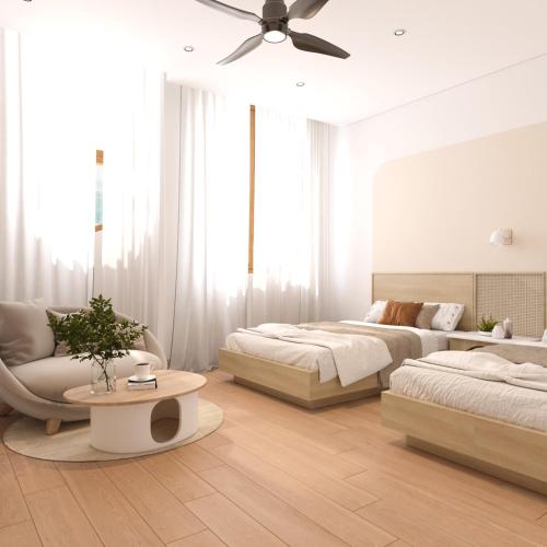 Katil atau katil-katil dalam bilik di Mina Homestay