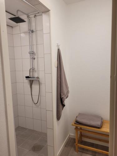Koupelna v ubytování Bokskogens Guesthouse