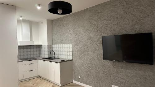 Η κουζίνα ή μικρή κουζίνα στο Apartamenty Mickiewicza40