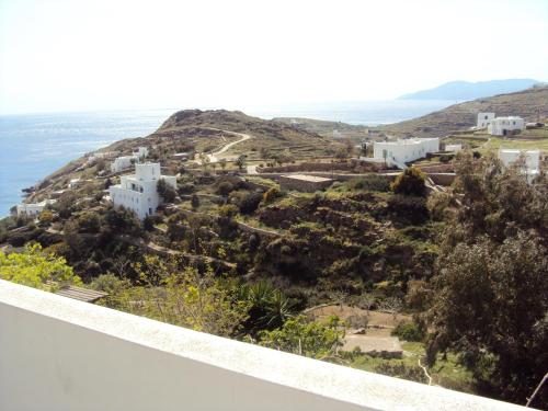 a view from the balcony of a villa at Blue Sky in Ios Chora