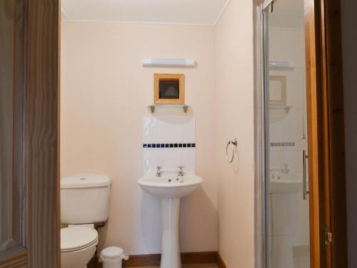 a bathroom with a toilet and a sink at Oregano - E4483 in Ludham