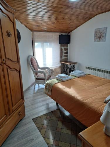 Ένα ή περισσότερα κρεβάτια σε δωμάτιο στο Casa do sequeiro