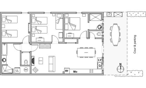 un plan d'étage d'une maison dans l'établissement Douceur de vivre en provence, à La Cadière-dʼAzur