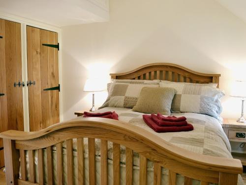 Postel nebo postele na pokoji v ubytování Golygfar Mynydd - Mountain View