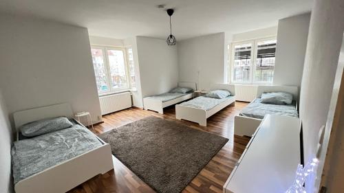 Posezení v ubytování 7 Betten Apartment Messewohnung Monteurwohnung im Stadtzentrum