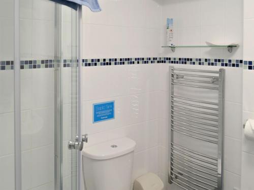 Stokeinteignhead的住宿－Ashbury Tor - Ukc1922，一间带卫生间和玻璃淋浴间的浴室