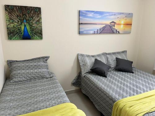 Postel nebo postele na pokoji v ubytování Casa em Brotas Turismo de aventura