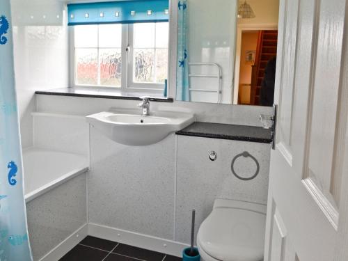 Saint IsseyにあるMeadow Cottage - 26912のバスルーム(洗面台、トイレ、鏡付)