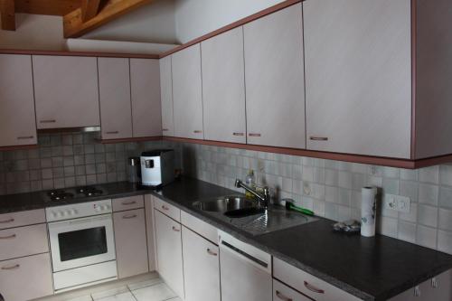 Kuchyň nebo kuchyňský kout v ubytování Chalet Spinne