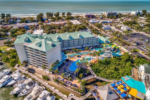 an aerial view of the resort with a marina at Harbourside 7718- Premier in Clearwater Beach