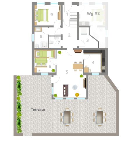 a floor plan of a house at Strandstrasse34 in Laboe