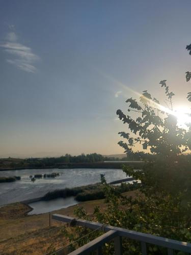 a view of a river with boats in it at Lake House Gyumri in Noraber