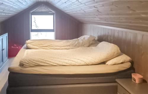 a bed in a small room with a window at 4 Bedroom Beautiful Home In Rjukan in Rjukan