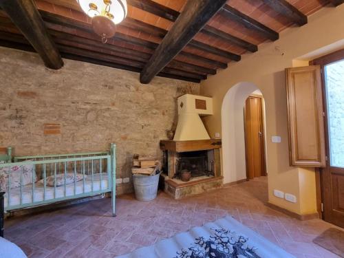 Χώρος καθιστικού στο Il casale del Domo