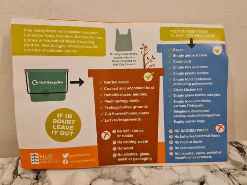a box with instructions on how to install a product at The Grove House with Free Parking in Hull