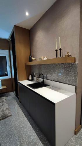 a kitchen with a sink and a counter at Studio 2 Modern Mountain 2 in Kolašin