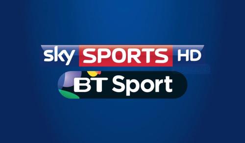 Una señal que dice "Sky Sports hd and st sport" en River View Apartment - Central Dundee - Free Private Parking - Sky & TNT Sports - Lift Access - Superfast WIFI - Quiet Neighbourhood - 2 Bathrooms - Amazing Views - Balcony & Courtyard - Long Stays Welcome, en Dundee