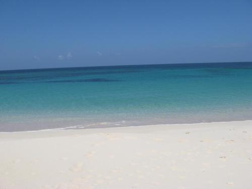 uma praia arenosa com o oceano ao fundo em Buttonwood Reserve Two Entire Building Duplex em James Cistern