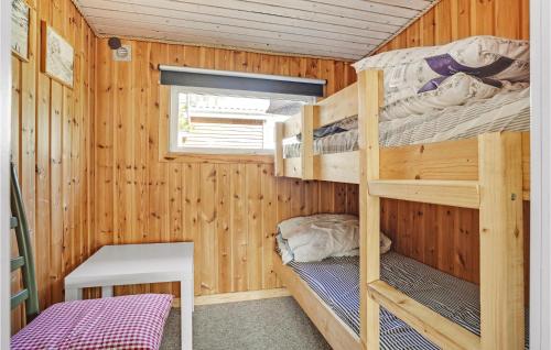 1 dormitorio con 2 literas en una cabaña en Stunning Home In rsted With Kitchen, en Ørsted
