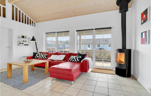 Posezení v ubytování 3 Bedroom Stunning Home In Nørre Nebel