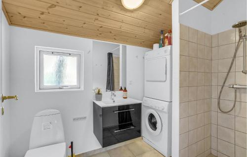Bøtø Byにある4 Bedroom Stunning Home In Vggerlseのキッチン(洗濯機、乾燥機付)
