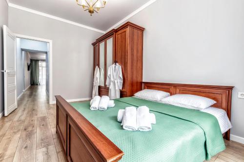 Кровать или кровати в номере Apart Astana, Комплекс Alpamys возле ЭКСПО